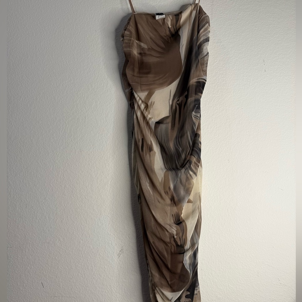 Windsor Elegant Brown and Cream Dress